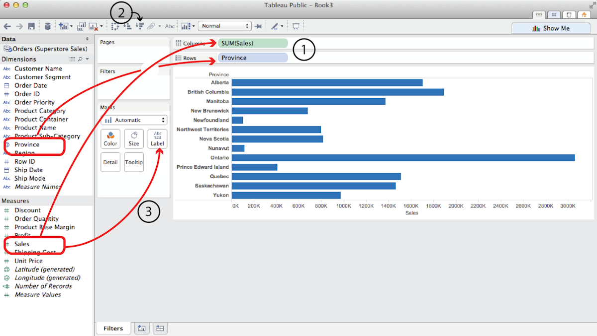First Look in Tableau