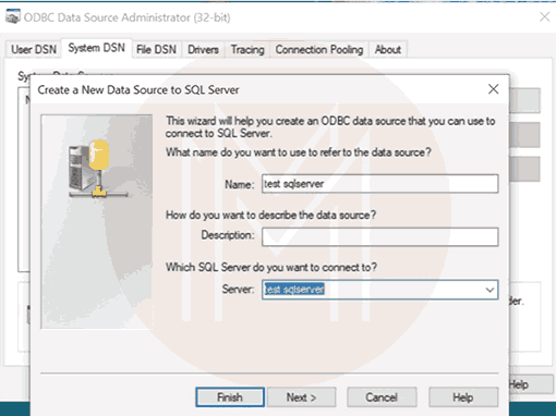 testing connection to sql server17