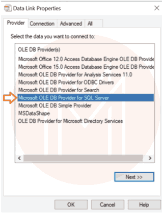 testing connection to sql server9